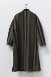 AVIVA JIFEI XUE A21-KJL Reversible Heavy Wool blend Stripe Long Kimono Coat